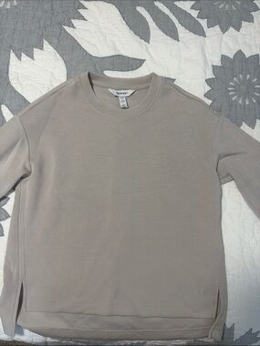 SPANX Long Sleeve Crewneck Top in Taupe